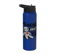 Thinking About You Voodoo Doll Funny Stainless Steel Insulated Water Bottle