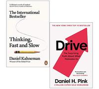 Thinking, Fast and Slow By Daniel Kahneman & Drive: The Surprising Truth About What Motivates Us by Daniel H. Pink 2 Books Collection Set