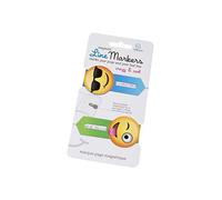 Thinking Gifts Line Markers, Set of 2, Crazy and Cool Emoji