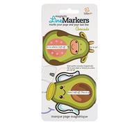 Thinking Gifts Magnetic Linemarker Bookmark for Easy Tracking - Avocado | 2 Pack Magnetic Bookmarks, Linemarker Bookmarks, Line Finder Slit for Easy Line Tracking, Cute Stationery, Book Page Holder