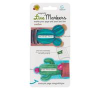 Thinking Gifts Magnetic Linemarker Bookmark for Easy Tracking - Cactus | 2 Pack Magnetic Bookmarks, Linemarker Bookmarks, Line Finder Slit for Easy Line Tracking, Cute Stationery, Book Page Holder