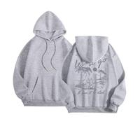 Thinking Hoodie with Long Sleeves and Graphic Print for Men and Women, Casual, Comfortable, for Everyday Wear, Spring and Autumn Fashion Fleece Jackets, gray, L