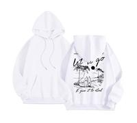 Thinking Hoodie with Long Sleeves and Graphic Print for Men and Women, Casual, Comfortable, for Everyday Wear, Spring and Autumn Fashion Fleece Jackets, White, L