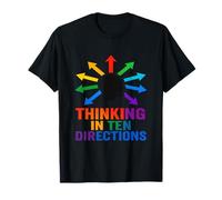 Thinking in Ten Directions | Neurodivergent Brain Rainbow T-Shirt
