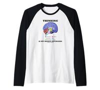 Thinking is My Modus Operandi Human Brain Raglan Baseball Tee