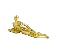 Thinking Lady Sculpture Reading Woman Abstract Resins Figurine Ornament for Artistics Home Office Bookshelf Decors