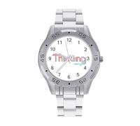 Thinking Men's Wrist Watches Stainless Steel Strap Business Quartz Watch for Daily Wear