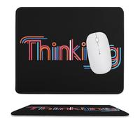 Thinking Mouse Pad with Stitched Edges Non Slip Mouse Mat Portable Design for Desktop Laptop