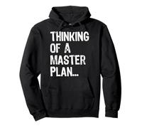 Thinking of a Master Plan lettering Old School Hip Hop Pullover Hoodie