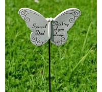 Thinking of Special Dad Butterfly Memorial Tribute Stick Graveside Plaque