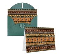 Thinking of You Card with Envelopes Bohemia Style Traditional African Pattern Greeting Card 4x6 Notecards Happy Birthday Cards Wedding Blank Thank You Cards Baby Shower All Occasion GreetingCards