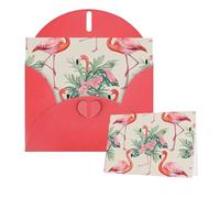 Thinking of You Cards 15 x 10cm Thank You Card with Envelope Watercolor Flamingo Greeting Card Blank Note Cards for All Occasions