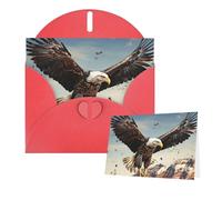 Thinking of You Cards Birthday Cards with Envelopes An eagle flies over Blank Cards for All Occasions Happy Birthday Anniversary Greeting Card for Wedding Invitations Thank You Note 10x15 cm