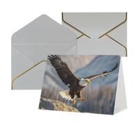 Thinking of You Cards Birthday Cards with Envelopes Bald Eagle Flying Blank Cards for All Occasions Happy Birthday Anniversary Greeting Card for Wedding Invitations Thank You Note