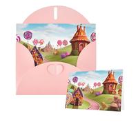 Thinking of You Cards Birthday Cards with Envelopes Candy Land Blank Cards for All Occasions Happy Birthday Anniversary Greeting Card for Wedding Invitations Thank You Note 10x15 cm