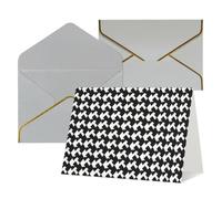 Thinking of You Cards Birthday Cards with Envelopes Houndstooth Black Blank Cards for All Occasions Happy Birthday Anniversary Greeting Card for Wedding Invitations Thank You Note
