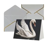 Thinking of You Cards Birthday Cards with Envelopes White Swan Blank Cards for All Occasions Happy Birthday Anniversary Greeting Card for Wedding Invitations Thank You Note