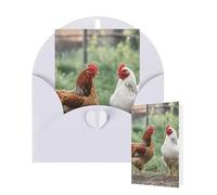 Thinking of You Cards Birthday Greeting Cards with Envelopes BackYard Chickens Blank Cards for All Occasions Happy Birthday Thank You Note Card for Wedding Invitations Christmas 10 X 15 CM