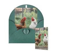 Thinking of You Cards Birthday Greeting Cards with Envelopes BackYard Chickens Blank Cards for All Occasions Happy Birthday Thank You Note Card for Wedding Invitations Christmas 10 X 15 CM