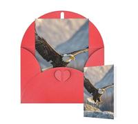 Thinking of You Cards Birthday Greeting Cards with Envelopes Bald Eagle Flying Blank Cards for All Occasions Happy Birthday Thank You Note Card for Wedding Invitations Christmas 10 X 15 CM
