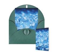 Thinking of You Cards Birthday Greeting Cards with Envelopes Blue ice cube background Blank Cards for All Occasions Happy Birthday Thank You Note Card for Wedding Invitations Christmas 10 X 15 CM