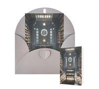 Thinking of You Cards Birthday Greeting Cards with Envelopes Book Room Mysterious Library Blank Cards for All Occasions Happy Birthday Thank You Note Card for Wedding Invitations Christmas 10 X 15 CM
