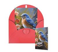 Thinking of You Cards Birthday Greeting Cards with Envelopes Eastern Bluebird Blank Cards for All Occasions Happy Birthday Thank You Note Card for Wedding Invitations Christmas 10 X 15 CM