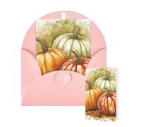 Thinking of You Cards Birthday Greeting Cards with Envelopes Fall Watercolor Pumpkins Blank Cards for All Occasions Happy Birthday Thank You Note Card for Wedding Invitations Christmas 10 X 15 CM
