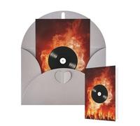 Thinking of You Cards Birthday Greeting Cards with Envelopes Fire DVD Blank Cards for All Occasions Happy Birthday Thank You Note Card for Wedding Invitations Christmas 10 X 15 CM
