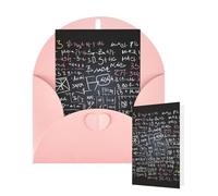 Thinking of You Cards Birthday Greeting Cards with Envelopes Math Formula Blank Cards for All Occasions Happy Birthday Thank You Note Card for Wedding Invitations Christmas 10 X 15 CM