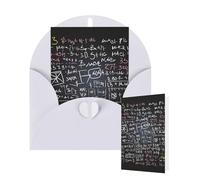 Thinking of You Cards Birthday Greeting Cards with Envelopes Math Formula Blank Cards for All Occasions Happy Birthday Thank You Note Card for Wedding Invitations Christmas 10 X 15 CM