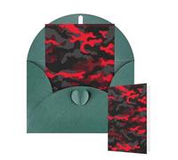 Thinking of You Cards Birthday Greeting Cards with Envelopes Red Camo Blank Cards for All Occasions Happy Birthday Thank You Note Card for Wedding Invitations Christmas 10 X 15 CM