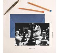 Thinking of You Cards with Envelopes black and white chess Greeting Cards for All Occasions Thank You Blank Note Card for Wedding Invitations Valentine's Day Birthday Card 10x15 cm