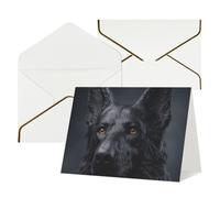 Thinking of You Cards with Envelopes black german shepherd Blank Cards for All Occasions Sympathy Card Blank Note Card Thank You Greeting Cards for Wedding Invitations Birthday Party