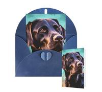 Thinking of You Cards with Envelopes Black Labrador Retriever Blank Cards for All Occasions Thank You Blank Note Card Greeting Cards for Wedding Bridal Invitations Birthday Party 10 x 15 cm