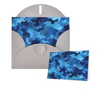 Thinking of You Cards with Envelopes Blue Camo Blank Cards for All Occasions Sympathy Card Blank Note Card Thank You Greeting Cards for Wedding Invitations Birthday Party