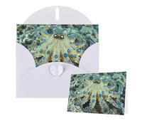 Thinking of You Cards with Envelopes Blue Ringed Octopus Blank Cards for All Occasions Sympathy Card Blank Note Card Thank You Greeting Cards for Wedding Invitations Birthday Party