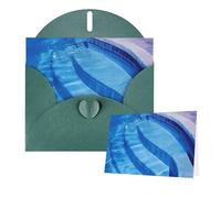 Thinking of You Cards with Envelopes Blue Swimming Pool Blank Cards for All Occasions Sympathy Card Blank Note Card Thank You Greeting Cards for Wedding Invitations Birthday Party