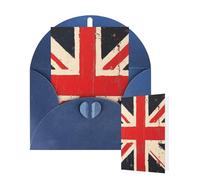 Thinking of You Cards with Envelopes British Flag Blank Cards for All Occasions Thank You Blank Note Card Greeting Cards for Wedding Bridal Invitations Birthday Party 10 x 15 cm