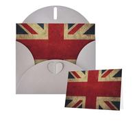 Thinking of You Cards with Envelopes British Flags Blank Cards for All Occasions Sympathy Card Blank Note Card Thank You Greeting Cards for Wedding Invitations Birthday Party