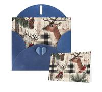 Thinking of You Cards with Envelopes Buffalo Plaid Woodland Christmas Blank Cards for All Occasions Sympathy Card Blank Note Card Thank You Greeting Cards for Wedding Invitations Birthday Party