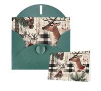 Thinking of You Cards with Envelopes Buffalo Plaid Woodland Christmas Blank Cards for All Occasions Sympathy Card Blank Note Card Thank You Greeting Cards for Wedding Invitations Birthday Party