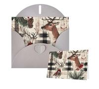 Thinking of You Cards with Envelopes Buffalo Plaid Woodland Christmas Blank Cards for All Occasions Sympathy Card Blank Note Card Thank You Greeting Cards for Wedding Invitations Birthday Party