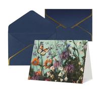 Thinking of You Cards with Envelopes butterflies and flowers Blank Cards for All Occasions Sympathy Card Blank Note Card Thank You Greeting Cards for Wedding Invitations Birthday Party