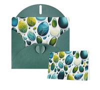 Thinking of You Cards with Envelopes Cartoon Green Pebbles Greeting Cards for All Occasions Thank You Blank Note Card for Wedding Invitations Valentine's Day Birthday Card 10x15 cm