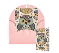 Thinking of You Cards with Envelopes Color owl pattern Blank Cards for All Occasions Thank You Blank Note Card Greeting Cards for Wedding Bridal Invitations Birthday Party 10 x 15 cm