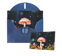 Thinking of You Cards with Envelopes Colorful mushrooms Greeting Cards for All Occasions Thank You Blank Note Card for Wedding Invitations Valentine's Day Birthday Card 10x15 cm