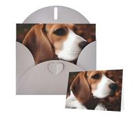Thinking of You Cards with Envelopes Cute Beagle Greeting Cards for All Occasions Thank You Blank Note Card for Wedding Invitations Valentine's Day Birthday Card 10x15 cm