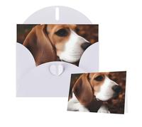 Thinking of You Cards with Envelopes Cute Beagle Greeting Cards for All Occasions Thank You Blank Note Card for Wedding Invitations Valentine's Day Birthday Card 10x15 cm