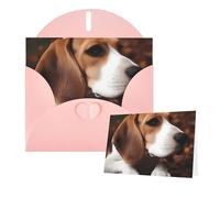 Thinking of You Cards with Envelopes Cute Beagle Greeting Cards for All Occasions Thank You Blank Note Card for Wedding Invitations Valentine's Day Birthday Card 10x15 cm